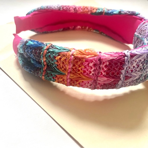 🏷️🆕🎉 pink & purple colorful threaded knotted headband - Picture 10 of 12